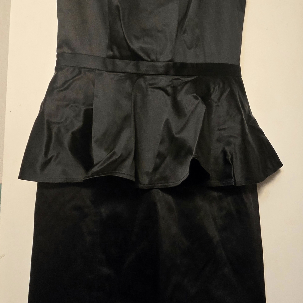 Guess by Marciano Black Peplum Strapless Dress